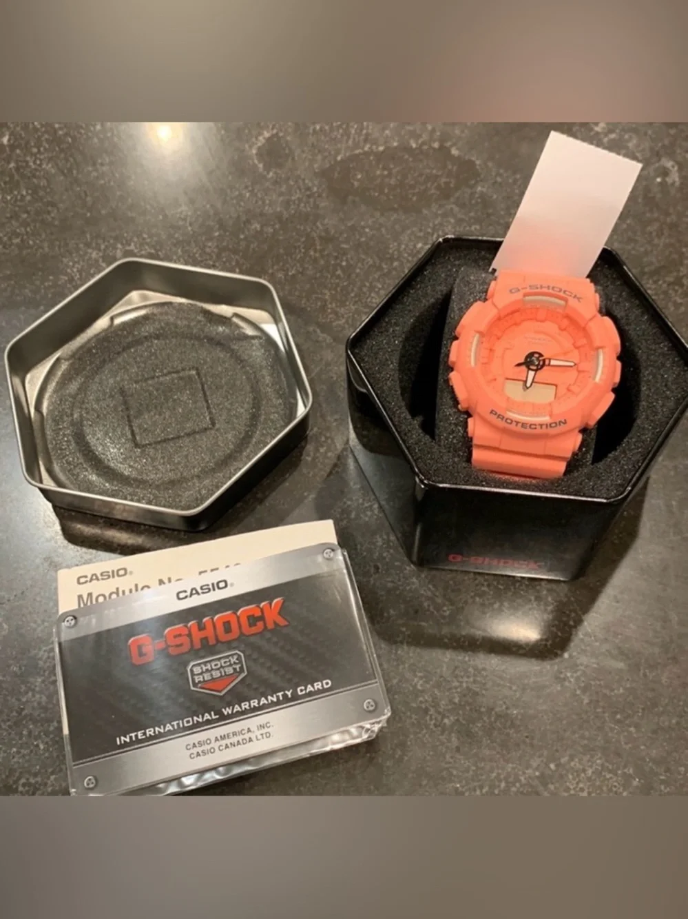 G-SHOCK CASIO Coral Orange Sport Watch Step Tracker